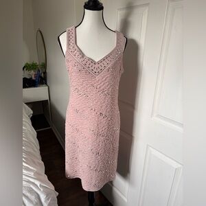Frank Lyman Blush Pink Cocktail Dress Size 12 | Vintage Mini Party Dress